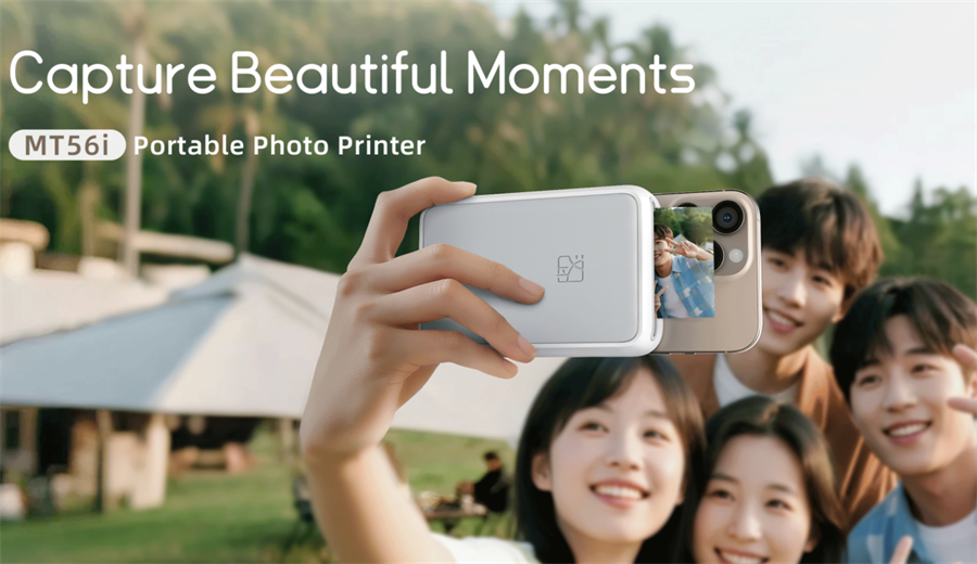 hanin mt56i smartphone portable photo printer