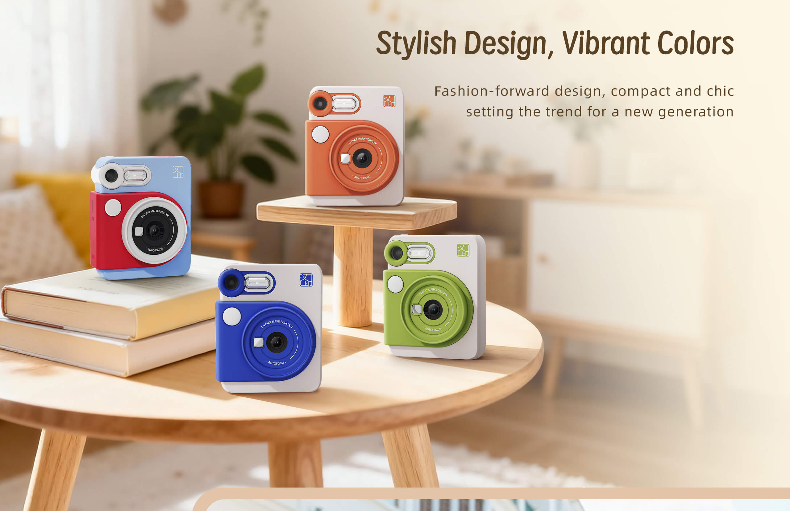Instant Camera M6 Stylish Design Vibrant Colors M6