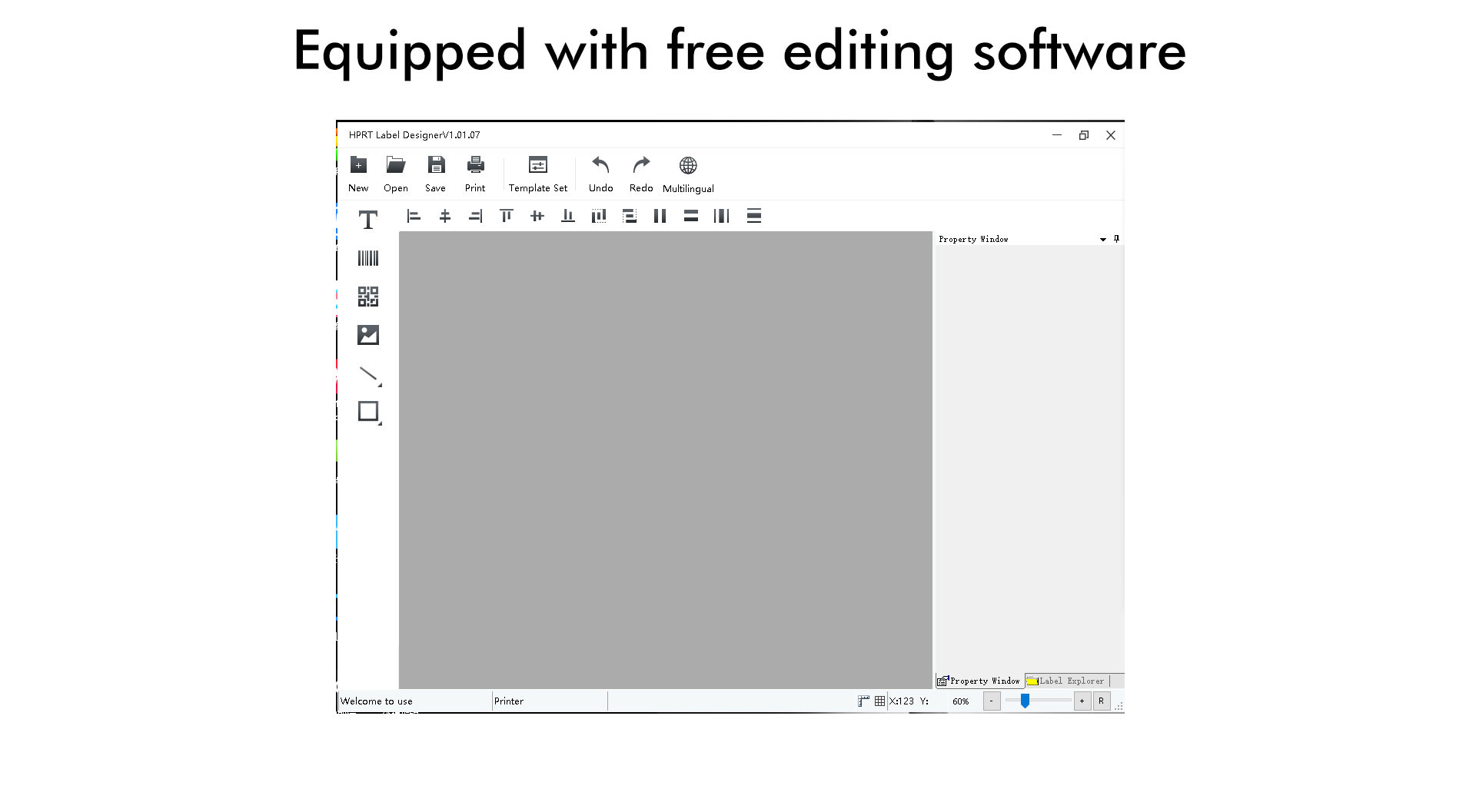 free edting label designer printer N41