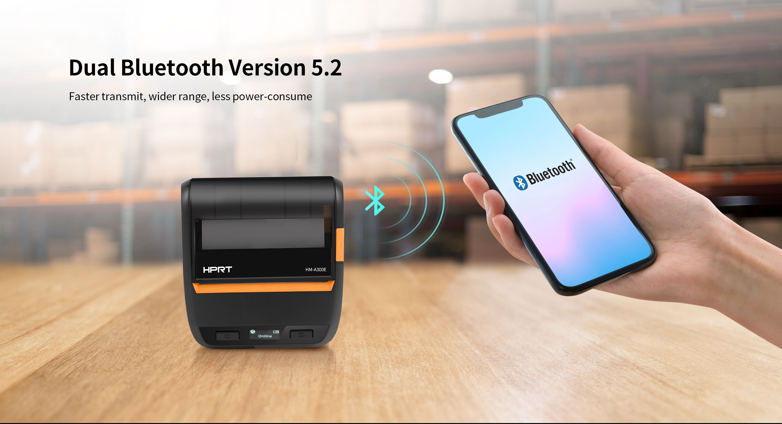 dual Bluetoorh mobile receipt printer  HM-A300E