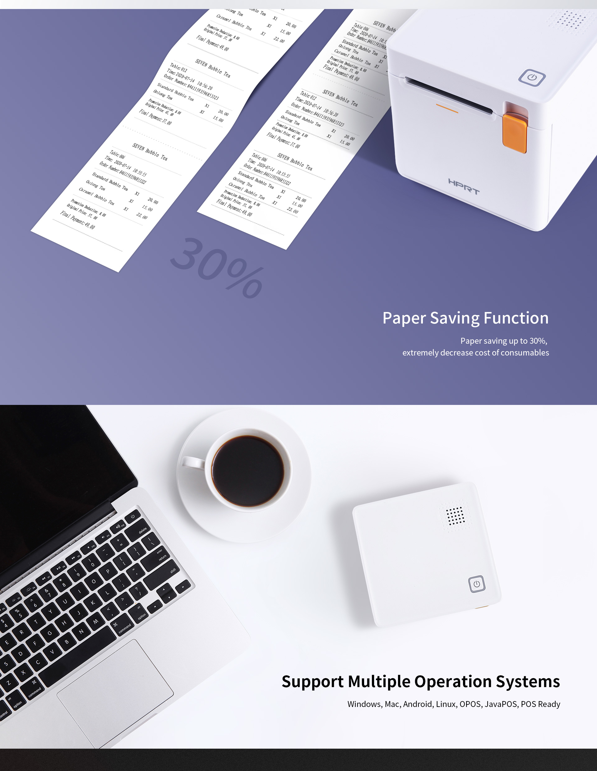 paper saving pos printer TP585/585L