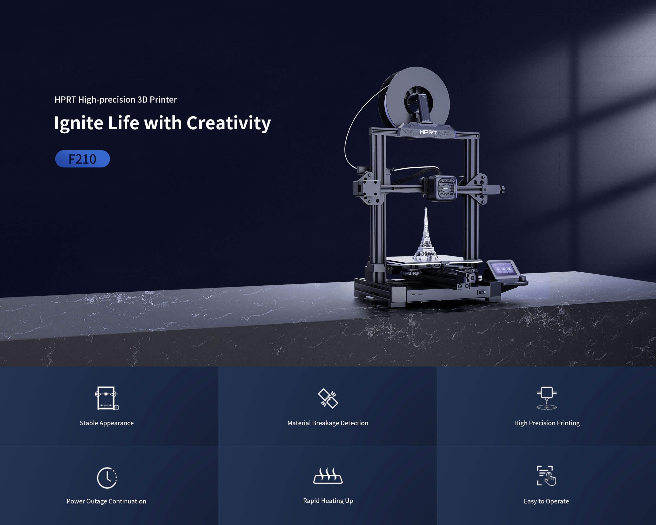 Desktop-High-Precision-3D-Printer F210
