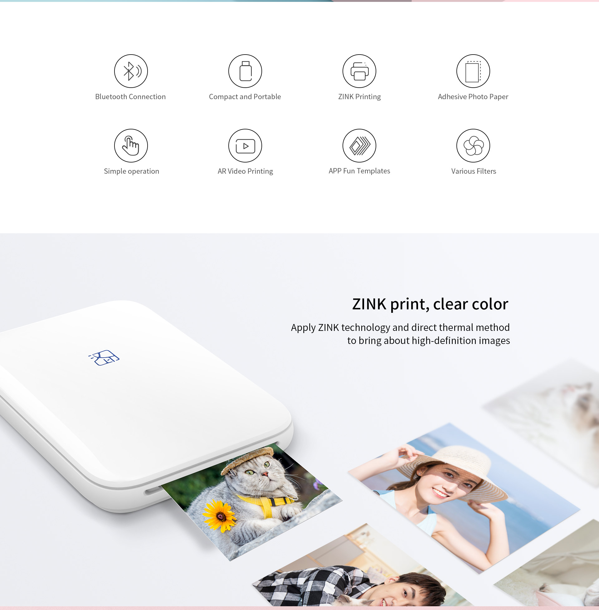 HPRT Mini Photo Printer MT53