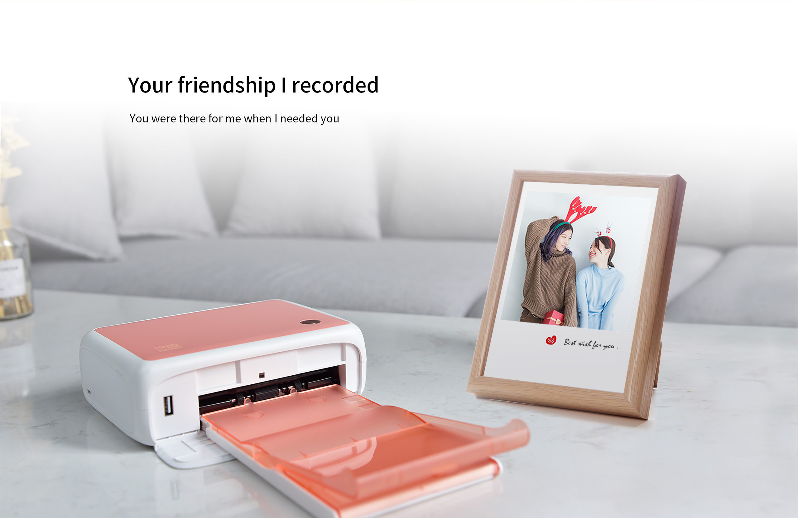 pink portable photo printer CP4000L